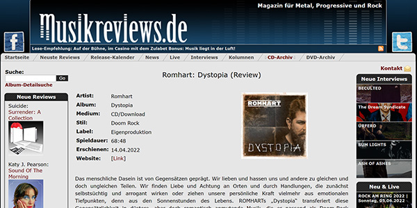 Screenshot musikreviews.de